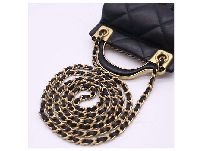 Timeless Chanel Matelassé Mini Chain Wallet Schwarz - Ansicht 8