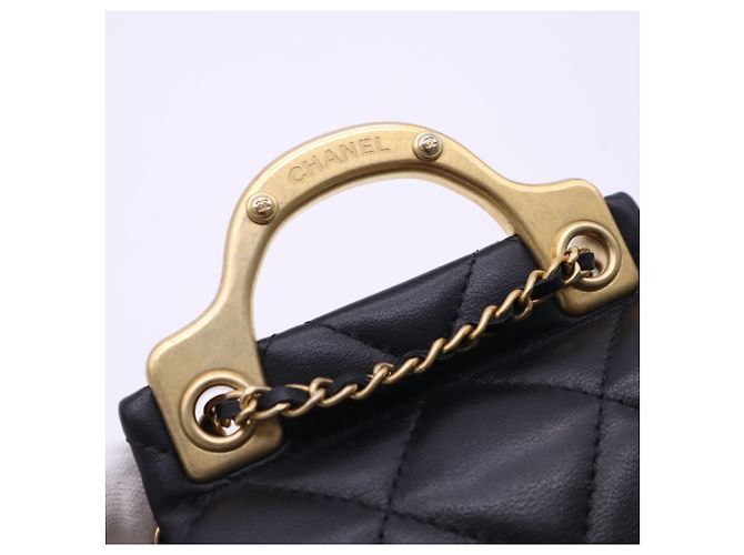 Timeless Chanel Matelassé Mini Chain Wallet Schwarz - Ansicht 9