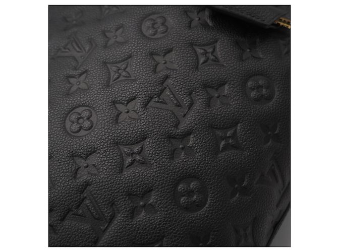 Borsa Louis Vuitton Monogram Empreinte Montaigne MM Noir Nero - vista 4