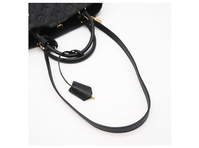 Borsa Louis Vuitton Monogram Empreinte Montaigne MM Noir Nero - vista 5