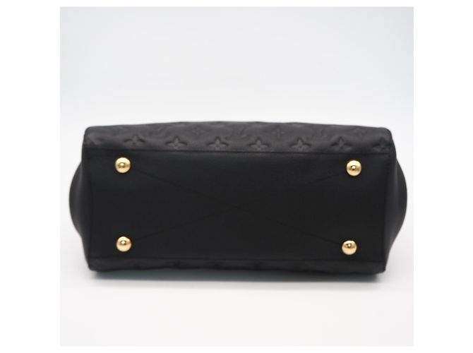 Borsa Louis Vuitton Monogram Empreinte Montaigne MM Noir Nero - vista 7
