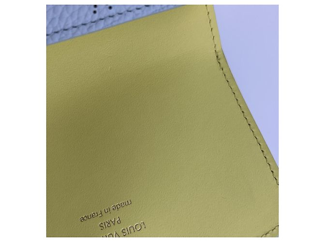 Louis Vuitton Mahina Portefeuille Iris Compact Wallet Blu Giallo - vista 16
