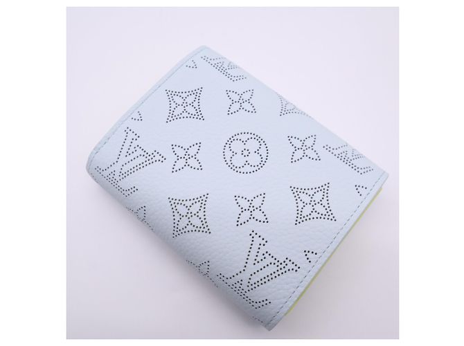 Louis Vuitton Mahina Portefeuille Iris Compact Wallet Blu Giallo - vista 2