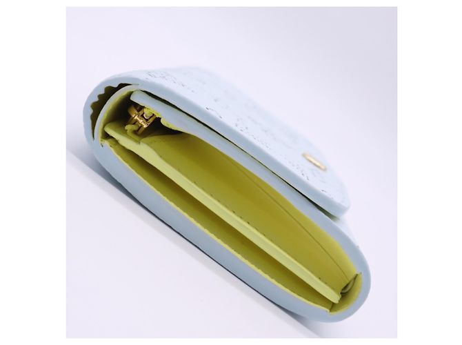 Louis Vuitton Mahina Portefeuille Iris Compact Wallet Blu Giallo - vista 5