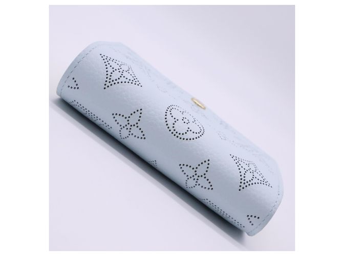 Louis Vuitton Mahina Portefeuille Iris Compact Wallet Blu Giallo - vista 7
