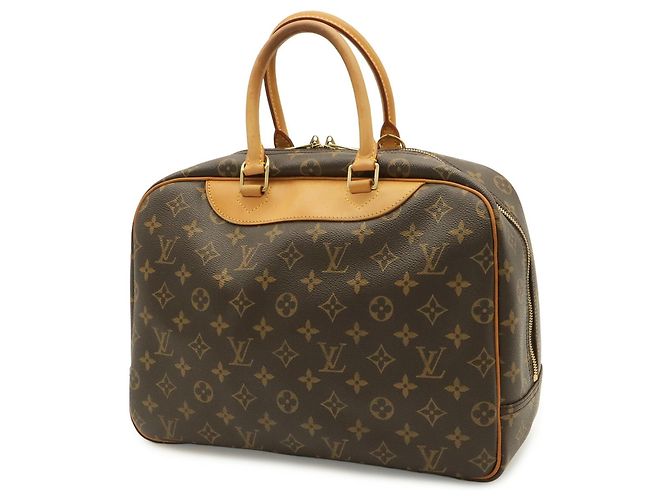 Borsa Louis Vuitton Monogram Bowling Vanity Deauville Marrone - vista 3