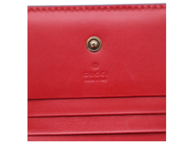Cartera compacta Gucci GG Supreme Cherry Roja Verde - vista 15