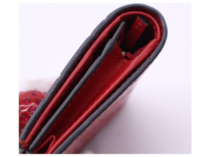 Cartera compacta Gucci GG Supreme Cherry Roja Verde - vista 9