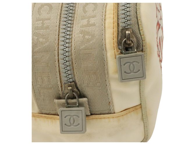 Borsa a Mano Chanel Sport Line Camellia Nero Bianco Rosso - vista 5