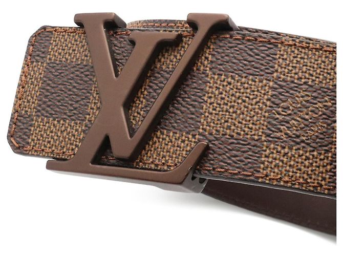 Cintura Louis Vuitton Damier LV Initial 40mm Marrone - vista 4