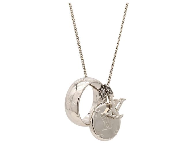 Collana con anello Monogram Louis Vuitton Argento - vista 2