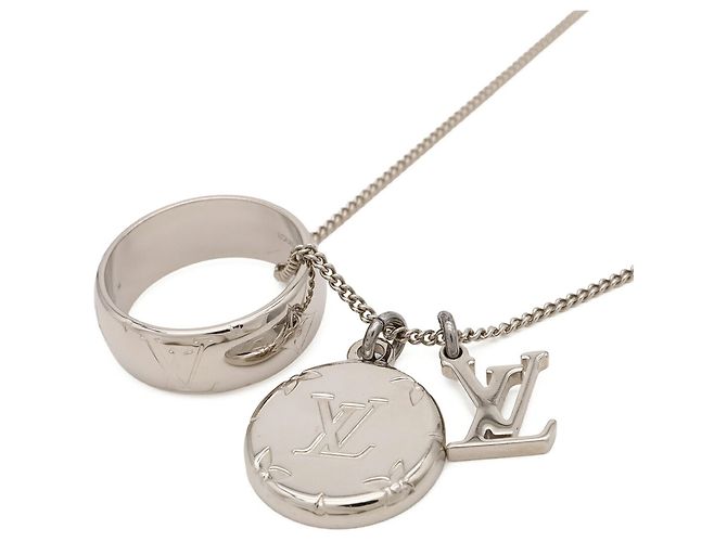 Collana con anello Monogram Louis Vuitton Argento - vista 4