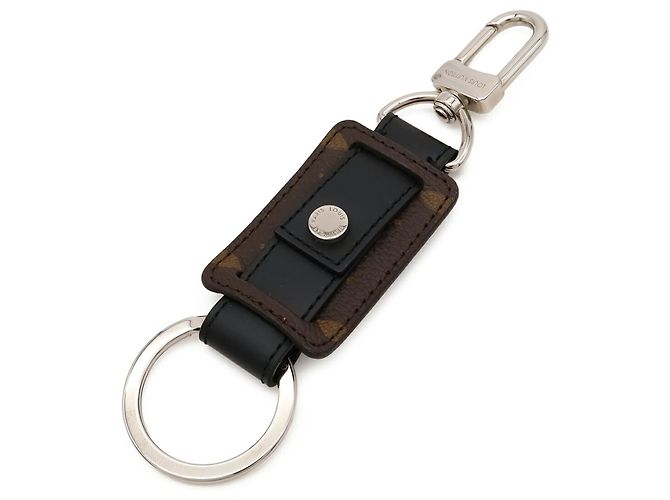 Louis Vuitton Monogram Portefeuille LV Snap Keychain Marrone Nero - vista 3