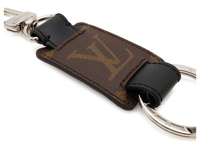 Louis Vuitton Monogram Portefeuille LV Snap Keychain Marrone Nero - vista 5