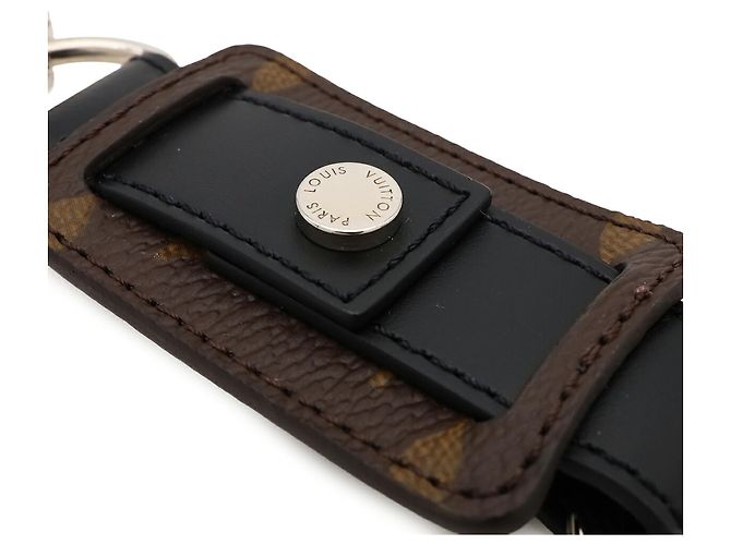 Louis Vuitton Monogram Portefeuille LV Snap Keychain Marrone Nero - vista 7