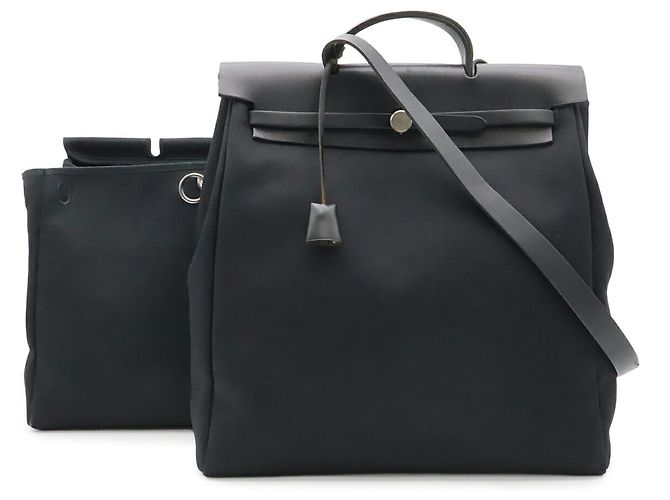Hermès Borsa Hermes Herbag MM Nero - vista 2