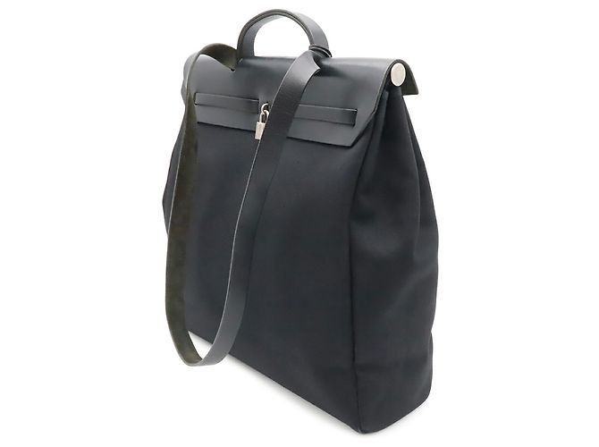 Hermès Borsa Hermes Herbag MM Nero - vista 3