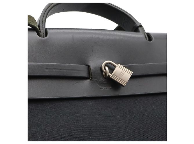 Hermès Borsa Hermes Herbag MM Nero - vista 7