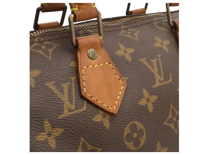 Louis Vuitton Monogram Speedy 25 Handbag Brown - view 9
