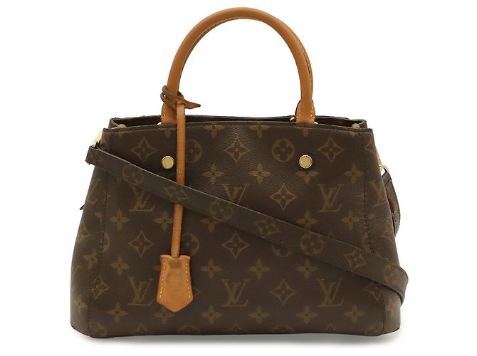 Borsa Louis Vuitton Monogram Montaigne BB Marrone - vista 2