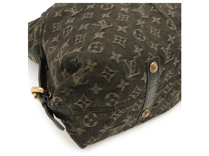 Borsa Tote Louis Vuitton Monogram Denim Neo Cavi MM Nero - vista 4