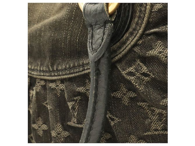 Borsa Tote Louis Vuitton Monogram Denim Neo Cavi MM Nero - vista 5