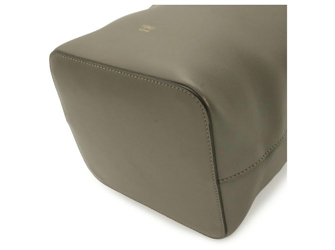 Borsa a secchiello Fendi Montresor FF Zucca Marrone - vista 4