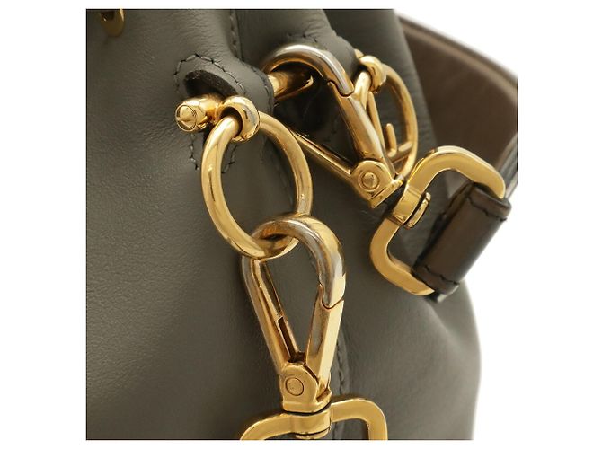 Borsa a secchiello Fendi Montresor FF Zucca Marrone - vista 6