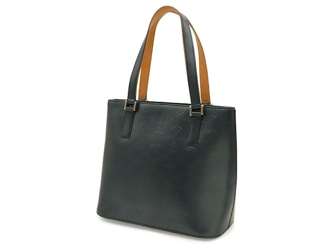 Borsa Tote Louis Vuitton Monogram Mat Stockton Blu - vista 3