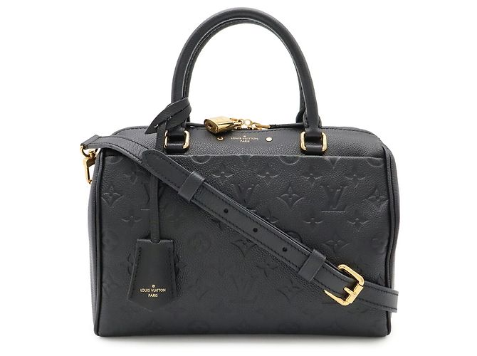 Borsa Louis Vuitton Monogram Empreinte Speedy Bandoulière 25 NM Nero - vista 2