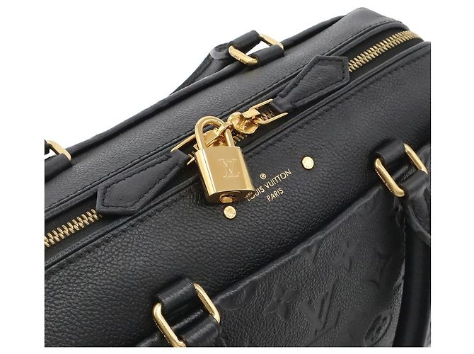 Borsa Louis Vuitton Monogram Empreinte Speedy Bandoulière 25 NM Nero - vista 6