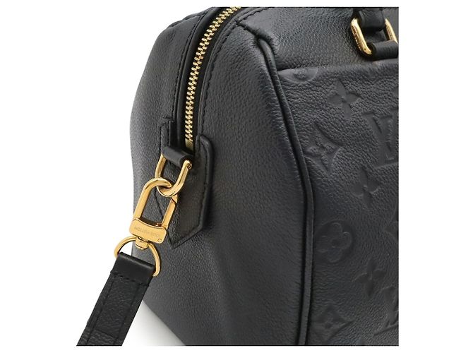 Borsa Louis Vuitton Monogram Empreinte Speedy Bandoulière 25 NM Nero - vista 9