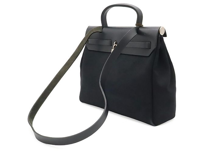 Hermès Borsa a mano e a tracolla HERMES Herbag PM Nero - vista 3