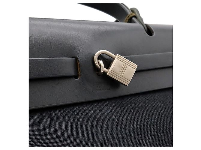 Hermès Borsa a mano e a tracolla HERMES Herbag PM Nero - vista 7