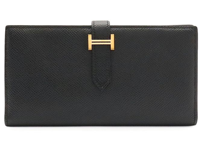 Hermès Hermes Bearn Soufflé Langbeutel Schwarz - Ansicht 2