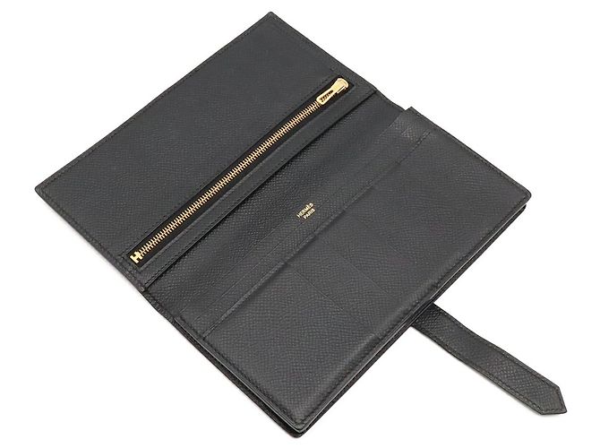 Hermès Hermes Bearn Soufflé Langbeutel Schwarz - Ansicht 6