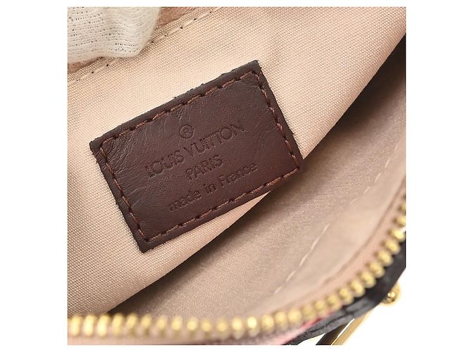 Louis Vuitton Anne Sophie Clutch Mini Lin Rosso - vista 4