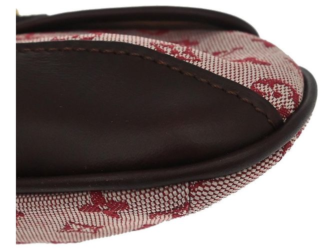 Louis Vuitton Anne Sophie Clutch Mini Lin Rosso - vista 6