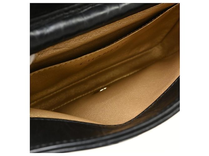 Chanel Vintage Envelope Flap Chevron Calfskin Nero - vista 3