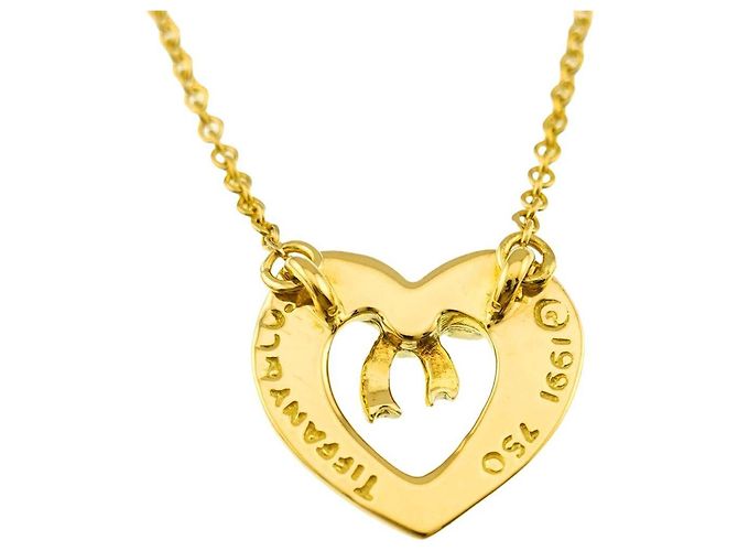 Collana Heart Ribbon Tiffany & Co. D'oro - vista 3