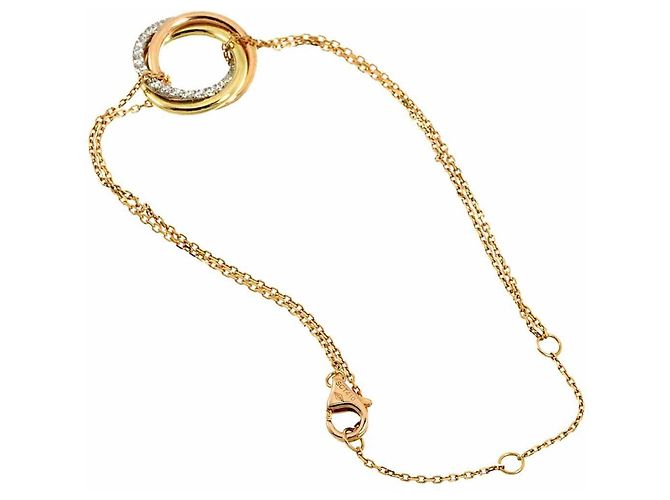 Bracciale Cartier Trinity con ciondolo diamante - vista 2