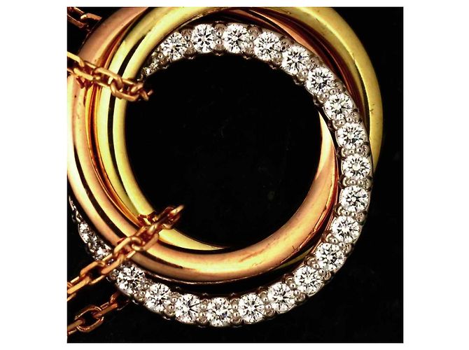 Bracciale Cartier Trinity con ciondolo diamante - vista 5