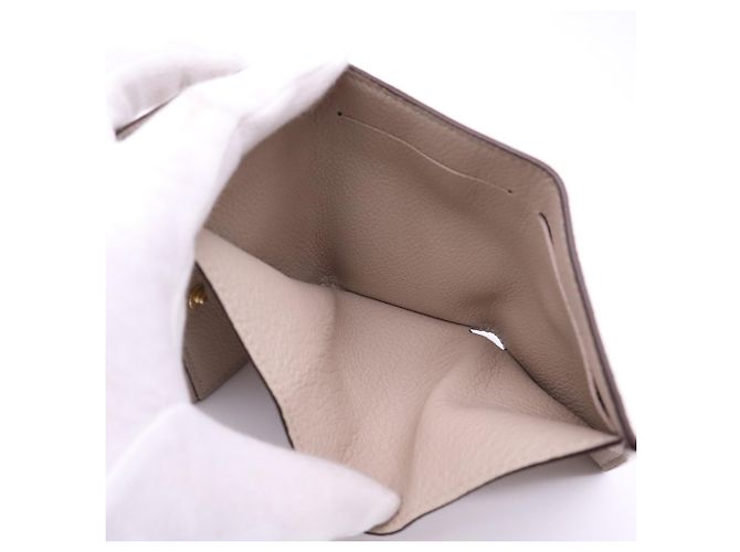 Louis Vuitton Taurillon Portefeuille Lock Mini Tourtrell Wallet Beige - vista 12