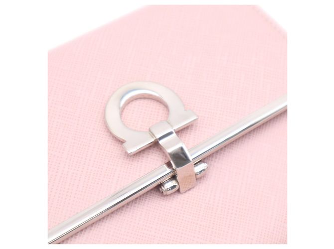 Cartera compacta Salvatore Ferragamo Gancini Bar Rosa - vista 11