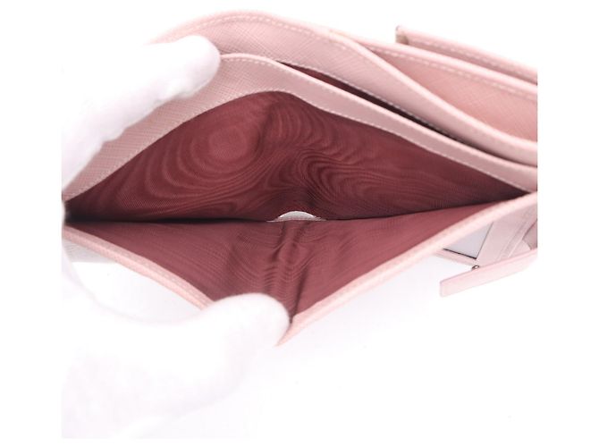 Cartera compacta Salvatore Ferragamo Gancini Bar Rosa - vista 15