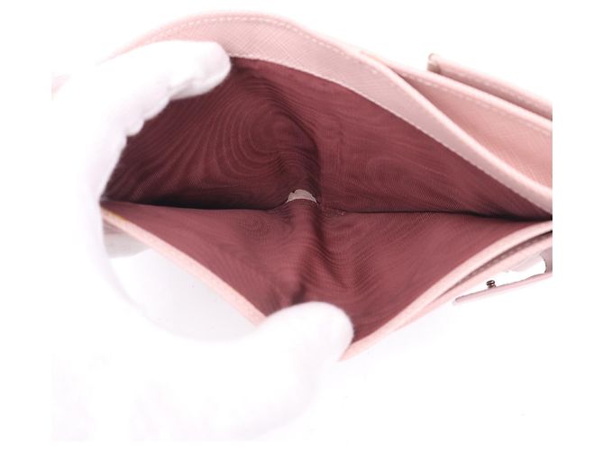 Cartera compacta Salvatore Ferragamo Gancini Bar Rosa - vista 16