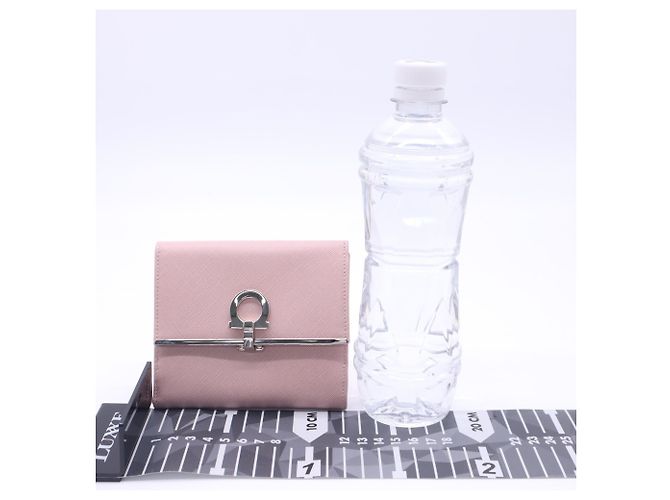 Cartera compacta Salvatore Ferragamo Gancini Bar Rosa - vista 3