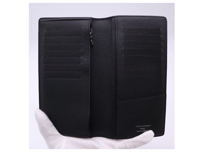 Louis Vuitton Damier Graphite Portefeuille Brazza Long Wallet Marron Noir Damier ebène - vue 11