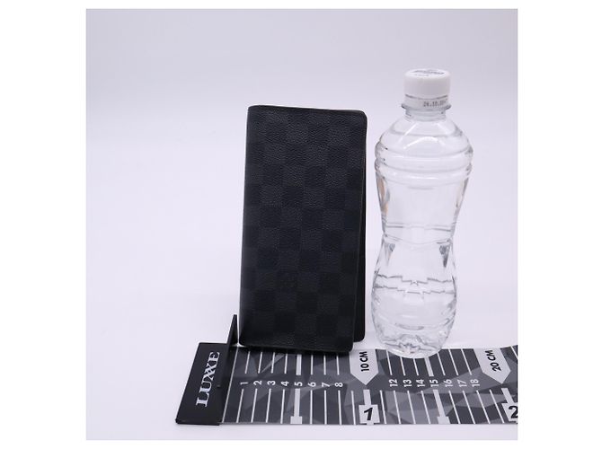 Louis Vuitton Damier Graphite Portefeuille Brazza Long Wallet Marron Noir Damier ebène - vue 3