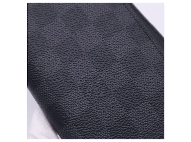 Louis Vuitton Damier Graphite Portefeuille Brazza Long Wallet Marron Noir Damier ebène - vue 4